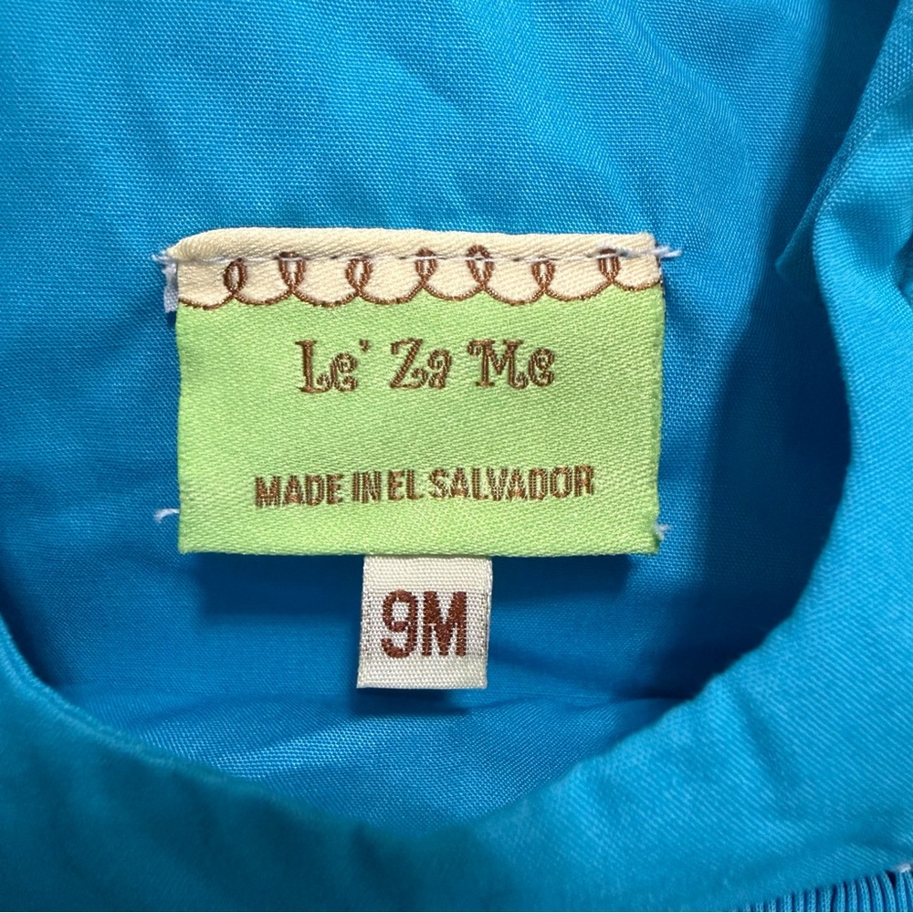 Le Za Me‎ Starfish Smocked Bubble Romper | Blue | Size 9M - Picture 3 of 4